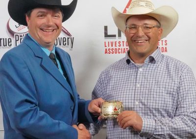 Allan Munroe, High Point Interview Buckle, 2023 Canadian Livestock Auctioneering