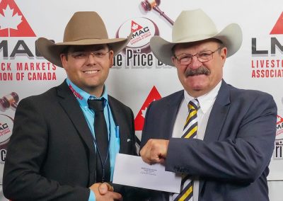 Jesse Lawes, 2023 Canadian Livestock Auctioneering Champion