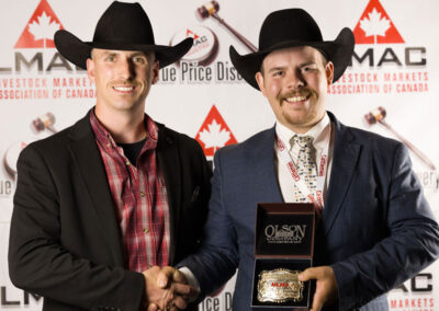 2025 Rookie of the Year was awarded to Russell Allision, representing the BC Livestock Co-op in Kamloops, BC. The Rookie Award is sponsored by Boehringer-Ingelheim and was presented by their Manitoba sales representative Devin Boiston.