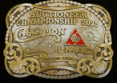 2025 Canadian Livestock Auctioneering Championship Belt Buckle