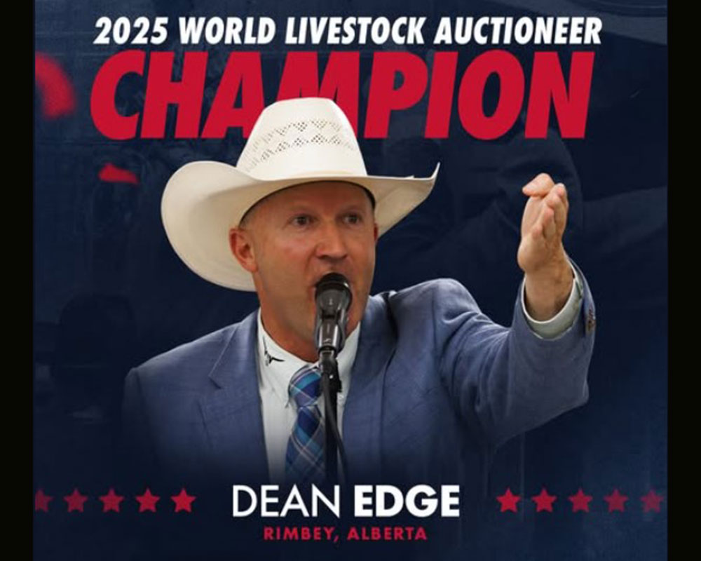 Dean Edge, 2025 World Livestock Auctioneer Champion