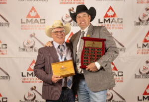 Past President, Craig Jacklin, presents Brock Taylor with the 2026 Hall of Fame Awards