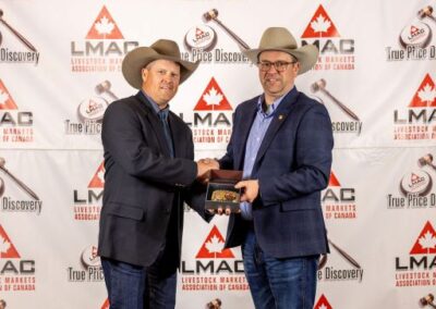 3rd Runner-Up for 2026 is Kirk Goldsmith representing VJV Livestock Marketing Group in Ponoka, Alberta. He won the Canadian Hereford Association Buckle, presented by Hereford GM Michael Latimer.