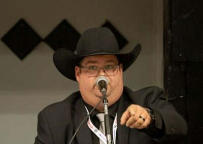Dave Jacob participating in the 2026 Canadian Livestock Auctioneering Championship